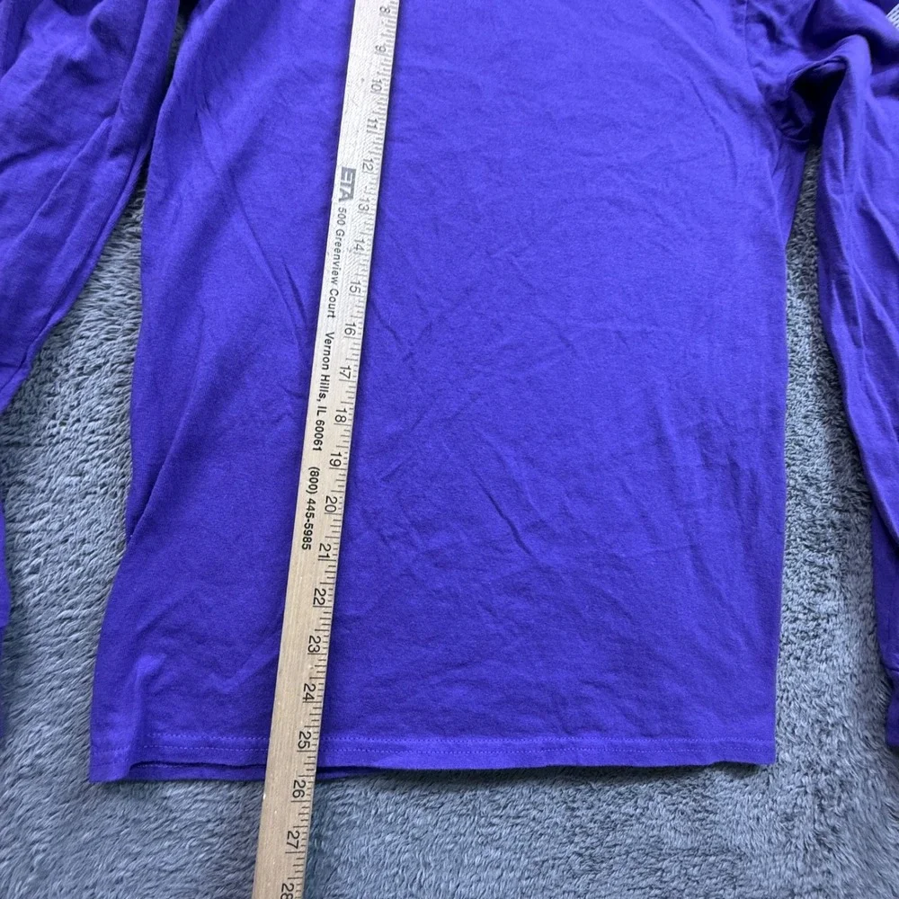 Trader Joe's Crew Employee Work Shirt NWOT Crew Neck Long Sleeve Uni S Purple